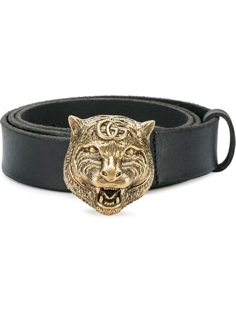 gucci belt tiger men|Gucci tiger buckle leather belt.